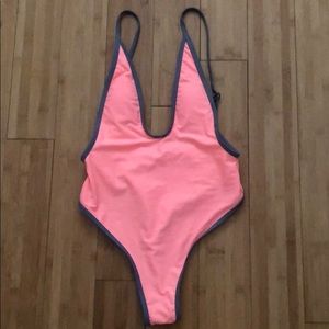 One piece monokini swimsuit